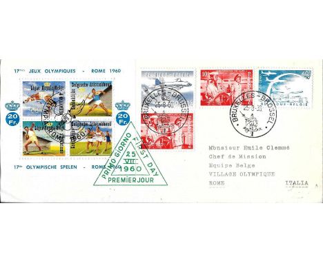 1960 OLYMPICS POSTAL COVER - BELGIUM
Nice item addressed to the Olympic Village Rome