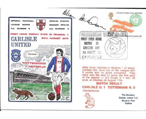 CARLISLE LIMITED EDITION AUTOGRAPHED POSTAL COVER - FIRST HOME GAME IN DIV 1 ALAN ASHMAN
To mark Carlisle's first home game i