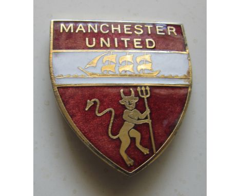 MANCHESTER UNITED VINTAGE LARGE COFFER BADGE