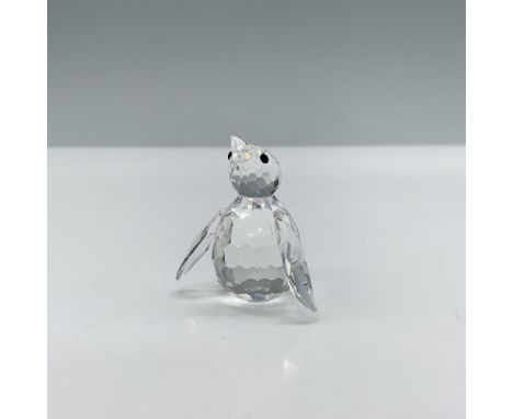 Splendid little figure of a penguin with a clear crystal faceted body and black eyes. This figure was part of the Kingdom of 