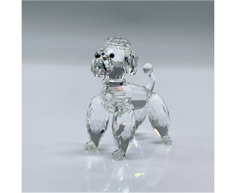 This poodle figure is made of clear crystal with a black nose and eyes. There are two versions of this figure, this is variat