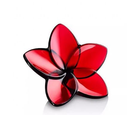 Stunning red crystal of a blooming flower, this piece combines elegance with a bold, artistic design. 2813016. This item has 