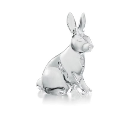 An elegant clear crystal rabbit symbolizing peace and prosperity for the Chinese 2020 Year of the Rabbit. 2815125. This item 