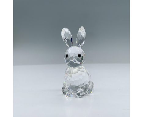 Adorable crystal figural is a member of a Summer Meadow. Sitting with alert ears and jet crystal button eyes. Swarovski swan 
