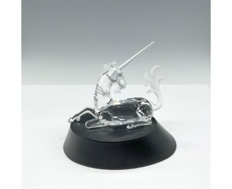 Annual Edition crystal is part of the Fabulous Creatures Trilogy. Brilliant cut crystal figure with satin horn, beard, mane, 