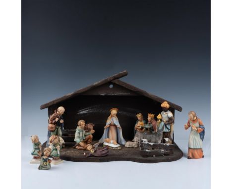 This grouping includes Virgin Mary, Infant Jesus, Joseph, Flying Angel, and more. Beautiful matte coloration on each figure. 