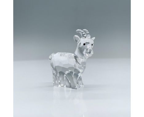 Beautiful miniature of a goat in faceted design. Swarovski swan mark. This item has its original box. Box measures: 2.5"H x 3