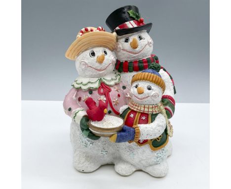 Tune: We wish you a Merry Christmas. Features an adorable Snowman family scene. This item has its original box, dimensions: 8