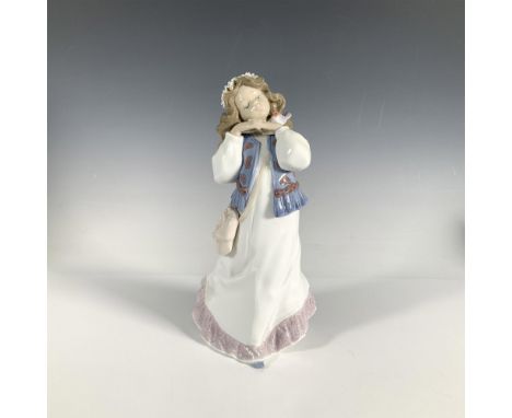 A glossy figure of a young girl daydreaming, with flowers in her hair and a bird perched on her shoulder. 1997 Event Piece. L