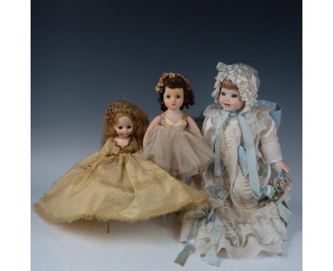 Features two Madame Alexander dolls, a ballerina and Sleeping Beauty, and a porcelain limited edition 15 of 5000 Seymour Mann