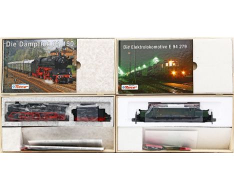 1 Dampf- und 1 E-Lok, Roco Museums Edition, H0. Art.-Nrn. 43238 und 43712, für Gleichstrombetrieb, Funktion nicht geprüft. In