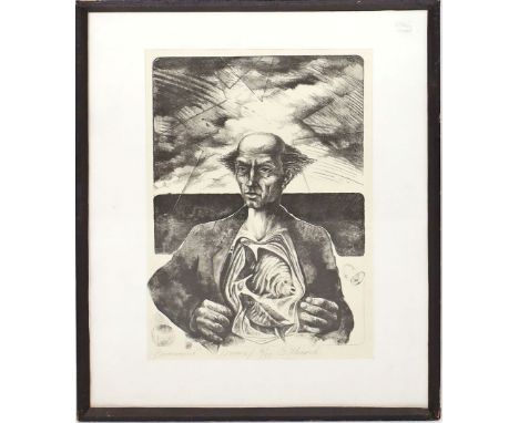 Uwanow, E. (20. Jh.) "Das Baby", so unter der Darstellung in Kyrillisch betitelt, bez. "Litho", Ex. 6/10 und sign. Lithograph