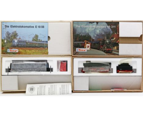 1 Dampf- und 1 E-Lok, Roco Museums Edition, H0. Art.-Nrn. 43204 und 43660, für Gleichstrombetrieb, Funktion nicht geprüft. In