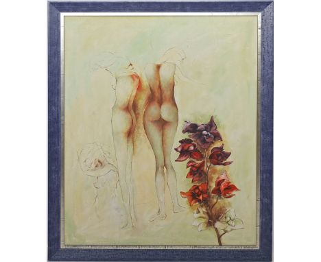Unbekannter Maler (20. Jh.) Darstellung in der Art von Bruno Bruni. Öl/Lwd. Ca. 100x 80 cm. R.
