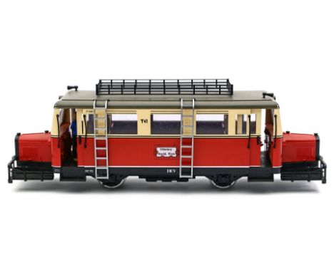 Wismarer Schienenbus, LGB Spur G. Art.-Nr. 2066, Funktion nicht geprüft. L. bespielt. Im Originalkarton.