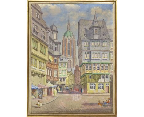 Hofmann, K. (um 1938) Dom zu Frankfurt. Öl/Lwd. (besch.), re. u. sign. und dat. 1938. Ca. 100x 70 cm. R. 