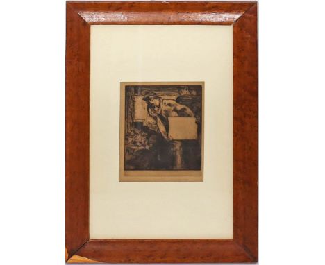 Brangwyn, Frank William (1867 Brügge - Ditchling 1956) Ohne Titel. Radierung (gebräunt), u. mit Bleistift sign. Plattenrand c