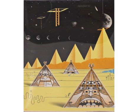 Harrington, Steven (lebt und arbeitet in Los Angeles) Ohne Titel. Farbserigraphie/Papier, re. u. mit Bleistift sign., dat. (2