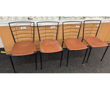 Set of four ladder back chairs 