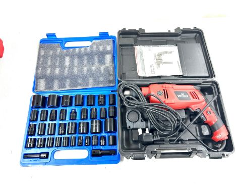 Lazer impact socket set and a wilko hammer drill, working order