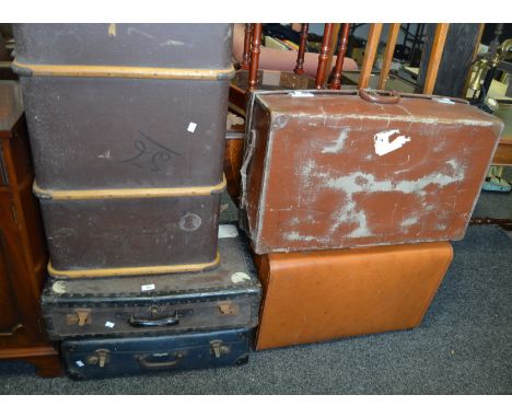 Luggage - various, including a Steam trunk (5)