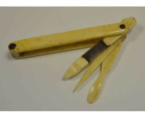 Prisoner of War - a 19th century bone lady's pocket tool