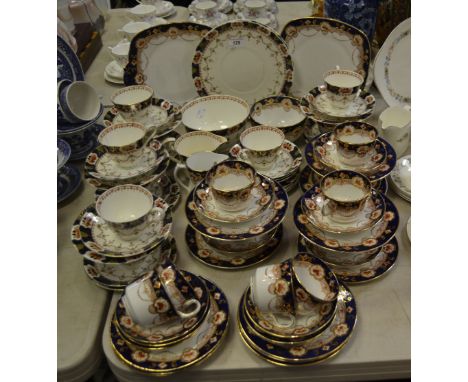 A Victorian Staffordshire tea service, in the Imari palette c.1880