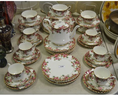 A Royal Stafford, Old English Garden pattern, part dinner and tea service