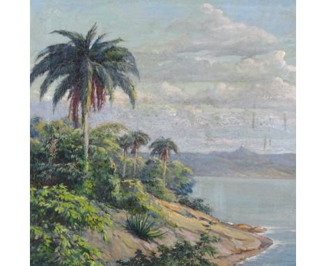 Luiz Christophe, oil on canvas, Colonial Bay, signed and dated 1910, 16" x 21", unframed Not lined, generally good untouched 