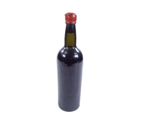 Bottle of 1924 Vintage Port / Wine, seal stamped Graham 1924, importer Corney and Barrow, London Seal is intact, no labels, l