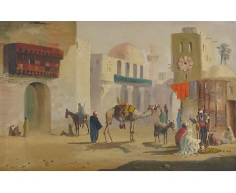 John Coulson, pair of oils on canvas, North African street scenes, signed and dated 1922, 16" x 24", framed Good condition, w
