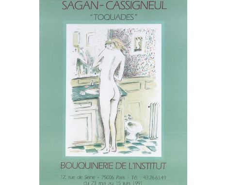 Jean Pierre Cassigneul (French born 1938), original lithograph, Exhibition poster, 1991, image 26" x 21", framed Very good co