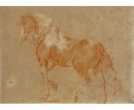 17th century Old Master, sanguine chalk on paper, study of a horse, unsigned, bears the stamp of The Witt Collection verso, s