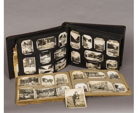 Two large photograph albums belonging to an officer in the Indian Army's 28th Light Cavalry with over 400 black and white ima