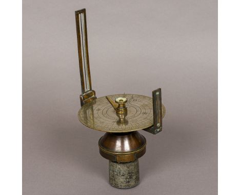 A 19th century gimbal mounted pelorusThe brass dial inscribed Binnacle Top Corrector No. 262 T J Williams, Cardiff.  33.5 cm 