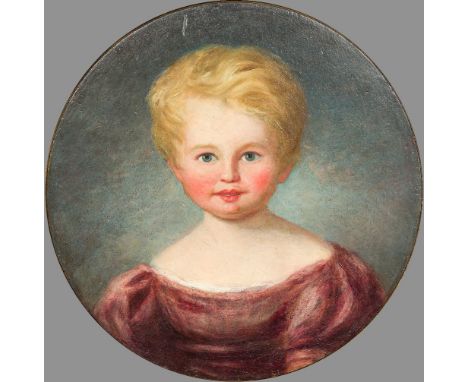 ENGLISH SCHOOL (19th century)Portrait of Harry Alfred King, Aged 2Oil on panel, inscribed Harry Alfred King, Aged 2, 1831, JK