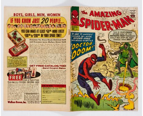 Amazing Spider-Man 5 (1963). Comics Code 'A' touched in with red pen. Rusty staples, cream/light tan pages [vg]. No Reserve