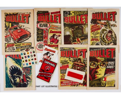 Bullet (Feb-Dec 1976) 1-46. Complete year with free gifts for Nos 1, 2 &amp; 32. No 1: Secret Sign Ring, 2: Fireball Survival