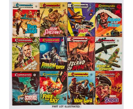 Commando (1972-73) 45 issues between 632-700. Bright covers, cream/light tan pages [fn-/vfn] (45)
