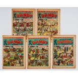 Dandy (1943) 251-255. No 251 [gd/vg], balance [vg] (5)