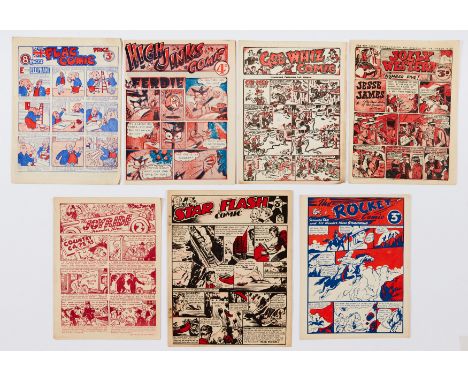 1940s Local Press low print runs: Flag 1 (Reynard Press), High Jinks 1 (Hamilton), Gee-Whiz 1 (International Publ. Glasgow), 