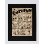 Cute Fun No 28 (1940) original front cover artwork drawn and signed by 'Bang', E.H. Banger. Tiny