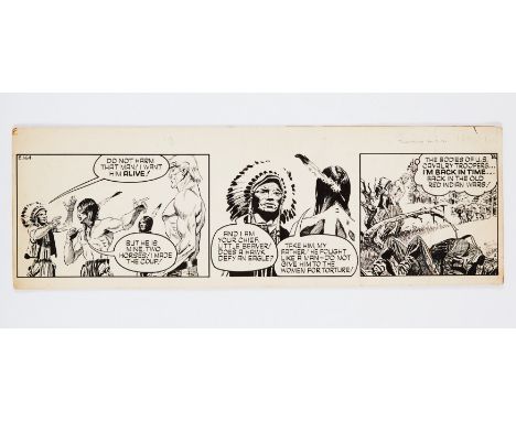 Garth original artwork by Frank Bellamy (with some third panel touches by John Allard). For the Daily Mirror 14 July 1971. Tw