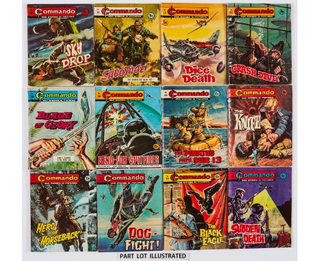 Commando (1971-72) 50 issues between 555-631. Bright covers, cream/light tan pages [vg/fn] (50)