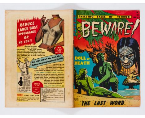 Beware 10 (actually # 1 1952). Good cover colours, some interior rust migration from staples, light tan pages [vg+]. No Reser