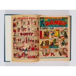 Dandy (1952) 528-579. Complete year in bound volume. No 529 Keyhole Kate rare front cover appearance