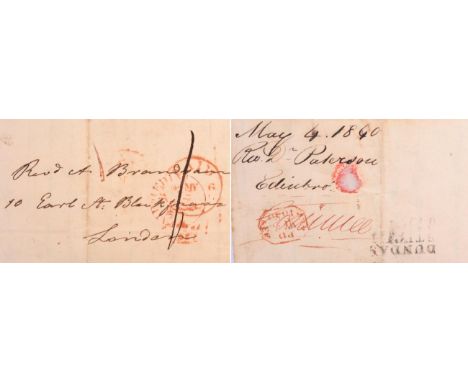 May 6th 1840 Pre-Paid Entire Letter to London - Fascinating letter to Reverend Brandham asking for 100 bibles. The letter is 
