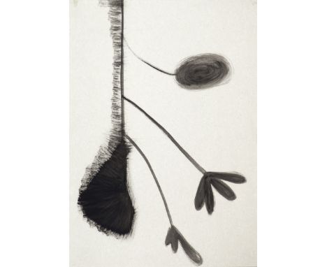 Sylvia Bächli (Baden, AG 1956 – lebt in Basel und Paris)Ohne TitelTuschpinselzeichnung. 1995. 35 x 25 cm. Rückseitig monogram