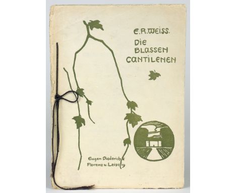 Eugen Diederichs - E[mil] R[udolf] Weiss. Die blassen Cantilenen. Florenz und Leipzig, Eugen Diederichs 1896. Illustrierte ko