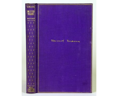 Heinrich Mann. Mutter Marie. Roman. Berlin, Wien und Leipzig, Paul Zsolnay 1927. Violettfarbener Originalleinenband mit Vergo
